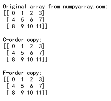 NumPy中reshape函数的order参数详解及应用