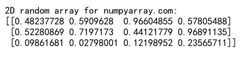 NumPy生成0到1之间随机数的全面指南