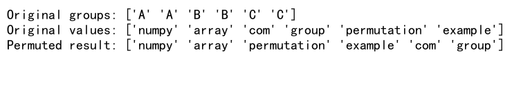 NumPy随机排列：使用numpy.random.permutation实现数组洗牌和随机采样