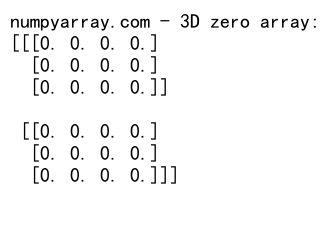 NumPy zeros函数：创建指定数据类型的零数组