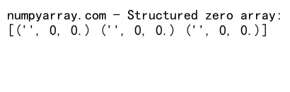 NumPy zeros函数：创建指定数据类型的零数组