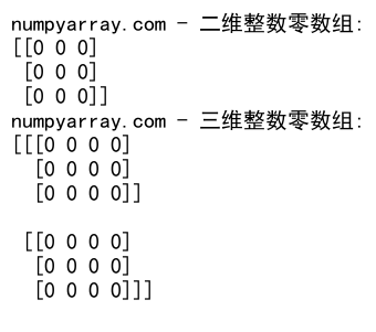 NumPy中创建和操作整数零数组的全面指南