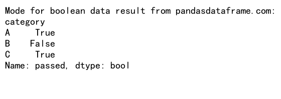 Pandas GroupBy Mode：高效处理分组数据的众数