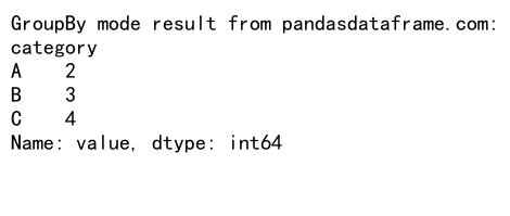 Pandas GroupBy Mode：高效处理分组数据的众数