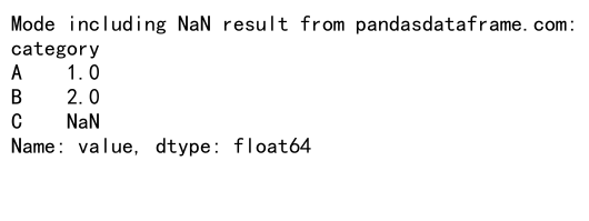 Pandas GroupBy Mode：高效处理分组数据的众数