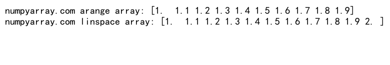 NumPy arange：从1开始创建数组的高效方法