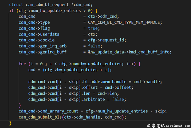 struct cam_cdm_bl_request介绍