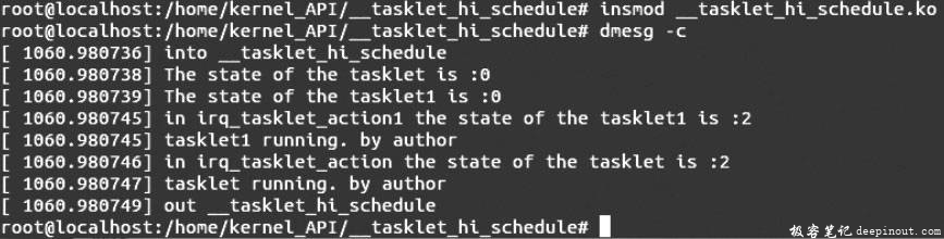 Linux内核API __tasklet_hi_schedule