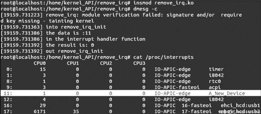 Linux内核API remove_irq