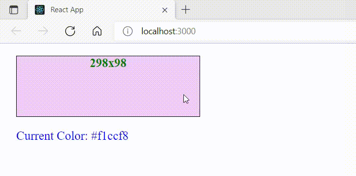 如何使用React.js在调整大小时更改矩形的颜色