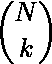 sympy.binomial(N, K)方法 