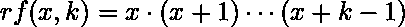 sympy.rf()方法 