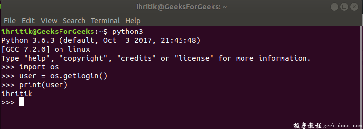 Python os.getlogin()