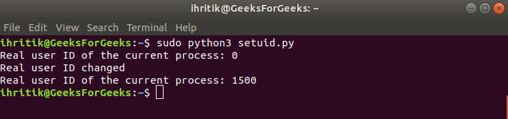 Python os.getuid()和os.setuid()