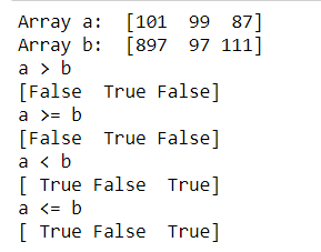 如何比较两个NumPy数组？