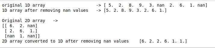 如何从一个给定的NumPy数组中移除NaN值？