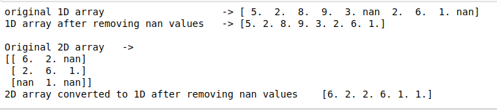 如何删除Numpy数组中包含非数字值的列？