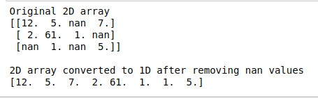如何删除Numpy数组中包含非数字值的列？