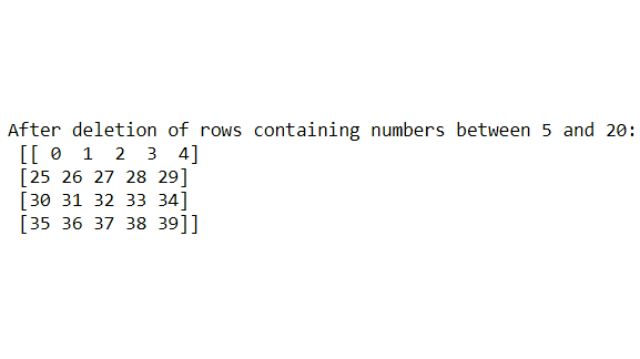 如何根据多个条件从Numpy数组中删除行？