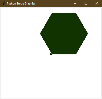 在Turtle中绘制填充颜色的形状 - Python