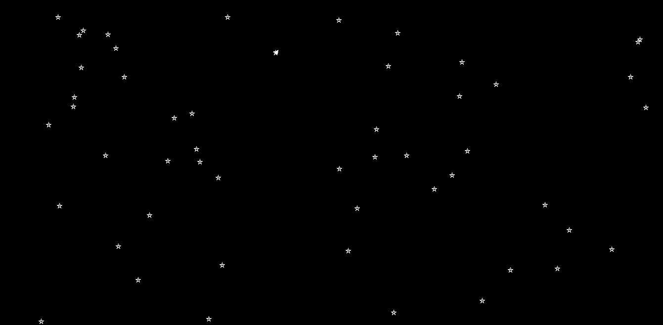 用Python中的Turtle绘制有月亮的星空
