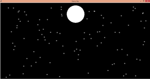 用Python中的Turtle绘制有月亮的星空