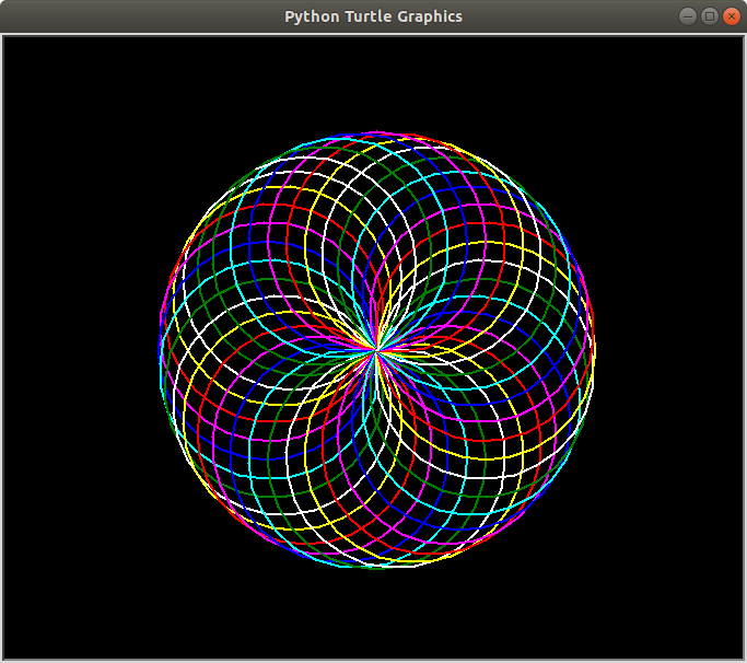 在Python中使用turtle打印Spirograph