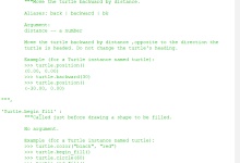 Python中的turtle.write_docstringdict()函数|极客教程