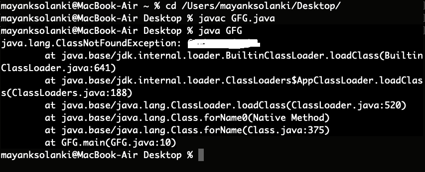 Java中ClassNotFoundException和NoClassDefFoundError的区别