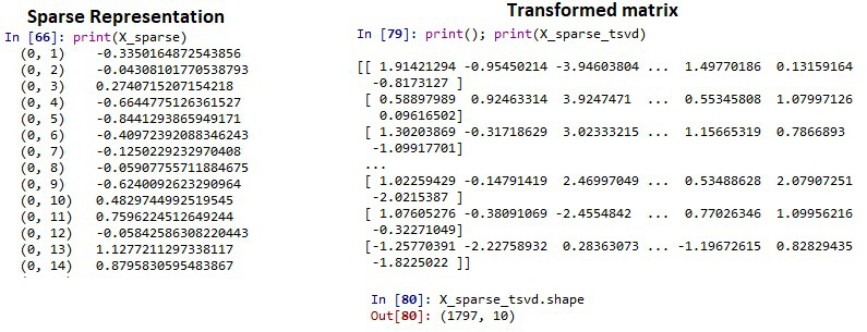 如何在Python中降低稀疏矩阵的维度？