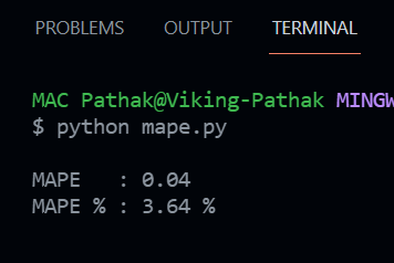 如何在Python中计算MAPE？