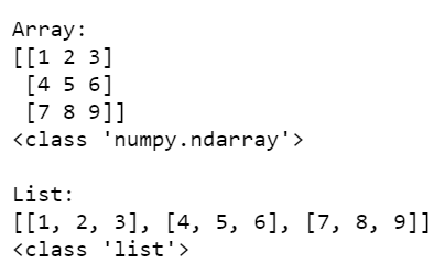 如何将NumPy数组转换为列表？