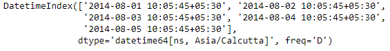 Python Pandas DatetimeIndex.date