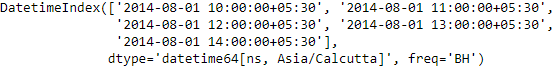 Python Pandas DatetimeIndex.hour