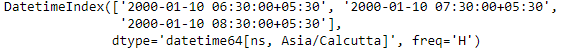 Python Pandas DatetimeIndex.hour