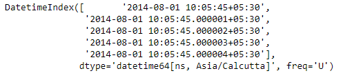 Python Pandas DatetimeIndex.microsecond