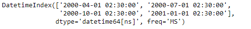 Python Pandas DatetimeIndex.snap()