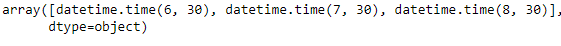 Python Pandas DatetimeIndex.time