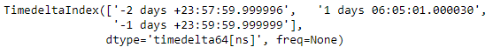 Python Pandas TimedeltaIndex.append()