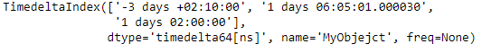 Python Pandas TimedeltaIndex.append()