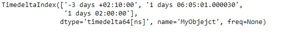 Python Pandas TimedeltaIndex.argmin