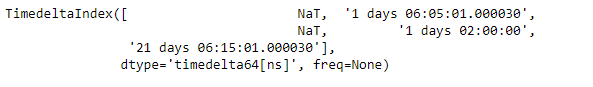 Python Pandas TimedeltaIndex.notnull