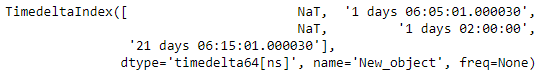 Python Pandas TimedeltaIndex.rename