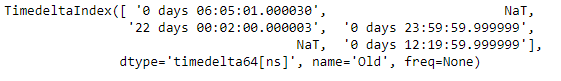Python Pandas TimedeltaIndex.resolution