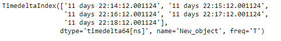 Python Pandas TimedeltaIndex.searchsorted