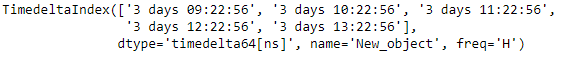 Python Pandas TimedeltaIndex.searchsorted