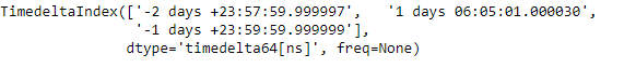 Python Pandas TimedeltaIndex.empty