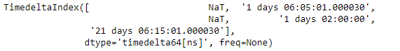 Python Pandas TimedeltaIndex.fillna