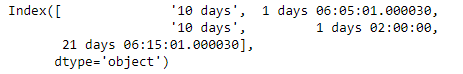 Python Pandas TimedeltaIndex.fillna