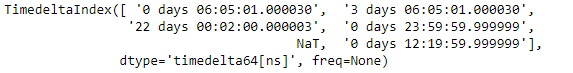 Python Pandas TimedeltaIndex.floor